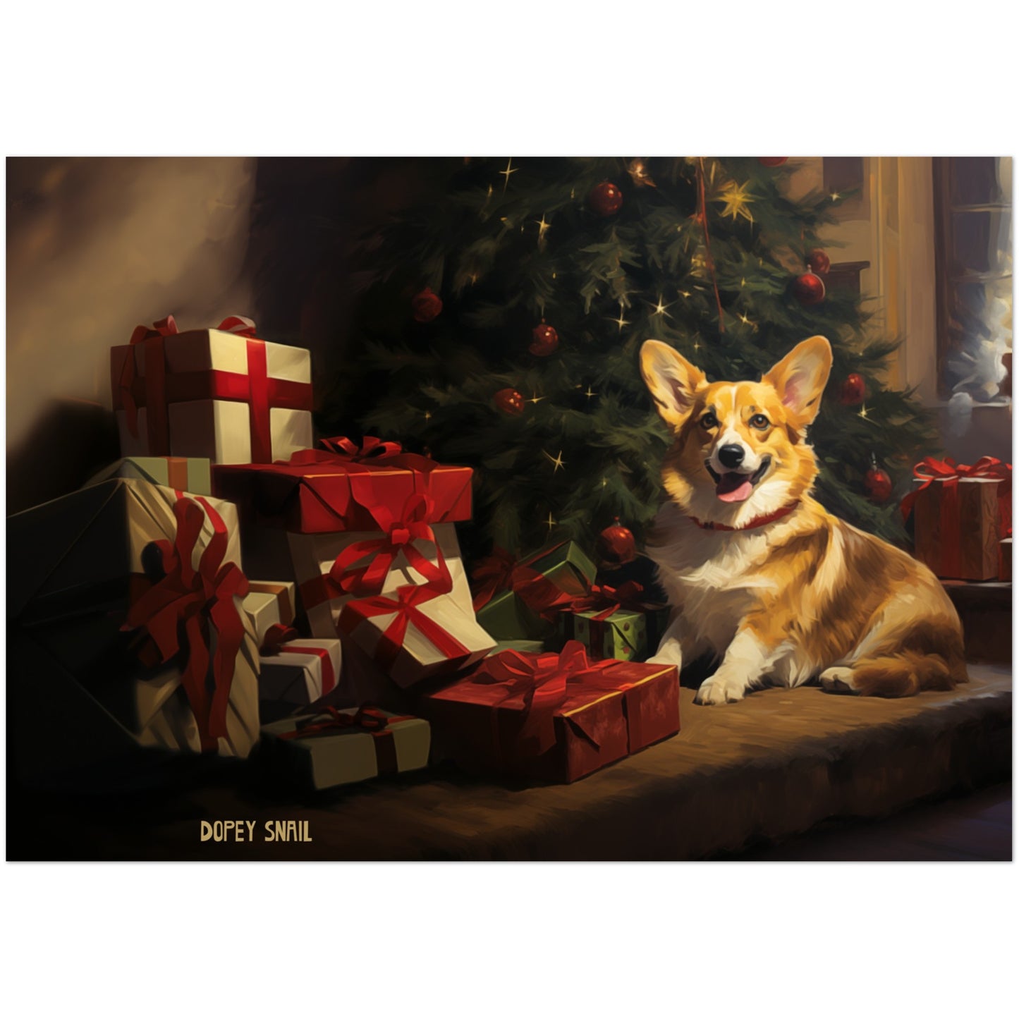 Pack of 10 Greeting Cards (standard envelopes) (US & CA) Christmas Welsh Corgi